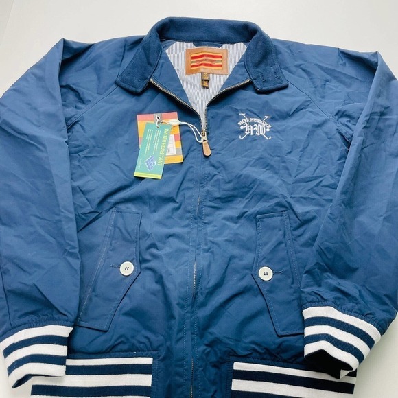 Horseware Ireland Jacket Size M Navy Full Zip Utility Bomber Water Resistant NWT - Picture 2 of 12